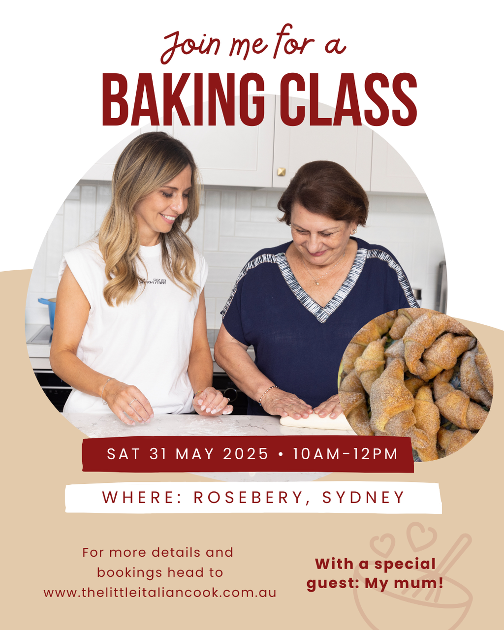 Baking Class 31st May 2025 โ The Little Italian Cook
